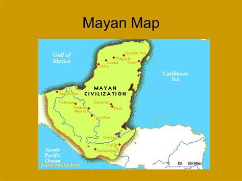 Mayan Map. Ancient Cultures of Central and South America ...
