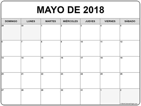 mayo de 2018 calendario gratis | Calendario de