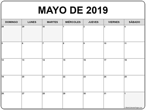 mayo de 2019 calendario gratis | Calendario de