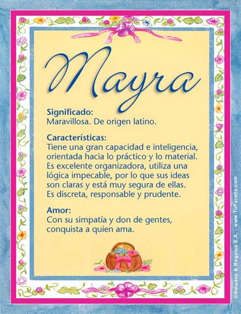 Mayra, significado del nombre Mayra, nombres