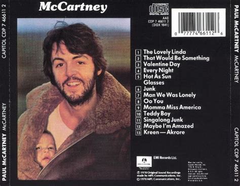 McCartney   Paul McCartney | Songs, Reviews, Credits ...