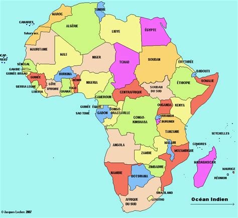 Me gustan las Sociales: África. Mapa político.