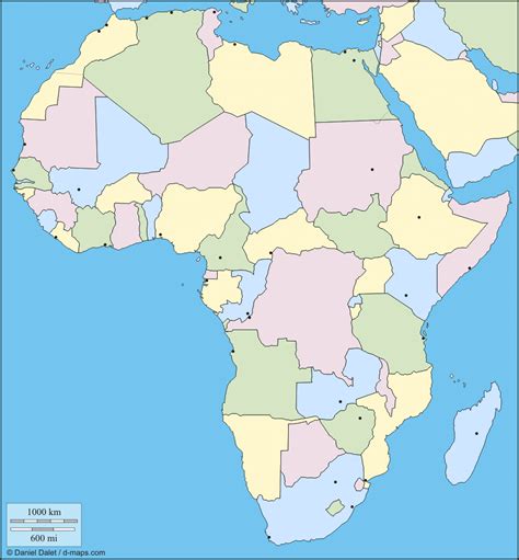 Me gustan las Sociales: África. Mapa político.