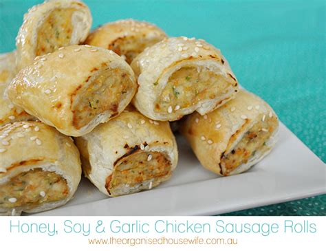 Meal Plan   Honey, Soy and Garlic Chicken Sausage Rolls ...