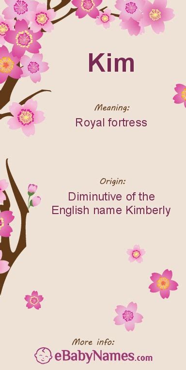 Meaning of Kim: Kim is used as a nickname for both ...