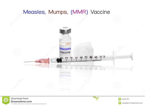 Measles, Mumps,  MMR  Vaccine With Needle Stock Image ...