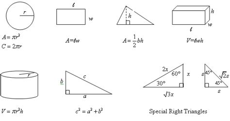 Measurement Formulas | Math | Pinterest | Triangle formula ...