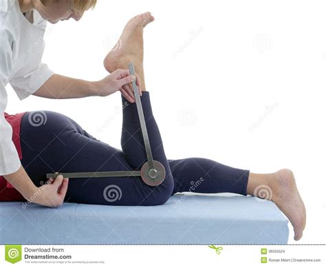 Measurement Of Knee Joint Flexion Stock Images   Image ...