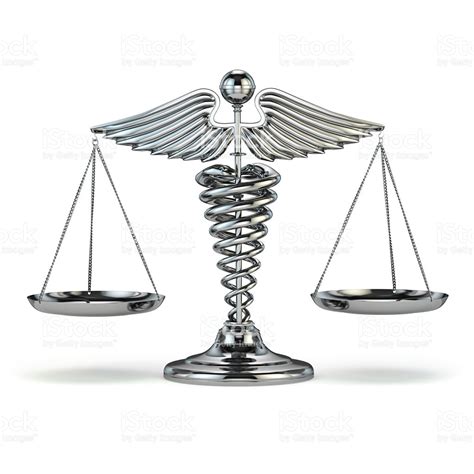 Medicine And Justice Caduceus Symbol As Scales Conceptual ...