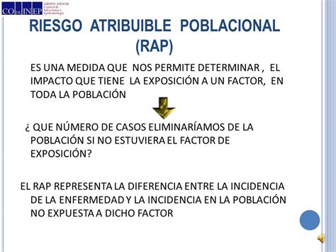 MEDIDAS DE IMPACTO RIESGO ATRIBUIBLE POBLACIONAL ppt ...