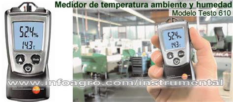 Medidor de temperatura y humedad ambiental. Testo 610 ...