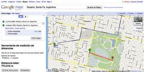 Medir distancias en Google Maps