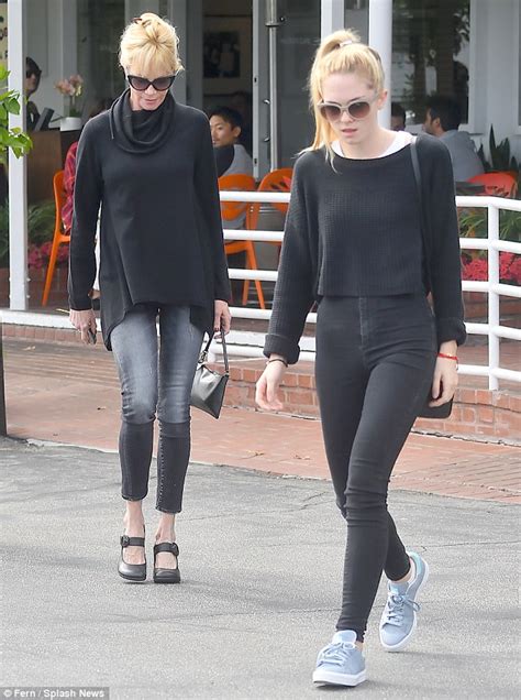 Melanie Griffith and Stella Banderas coordinate in black ...