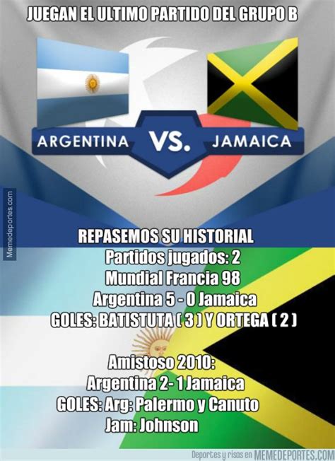 [ MEMEDEPORTES ] Historial de Argentina y Jamaica