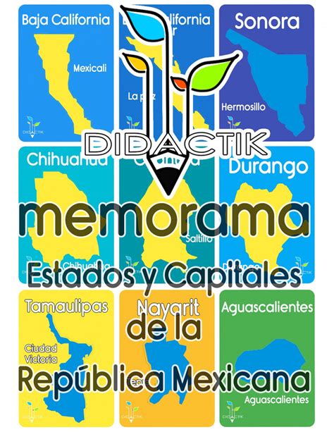 Memorama Estados de la República Mexicana para NIños