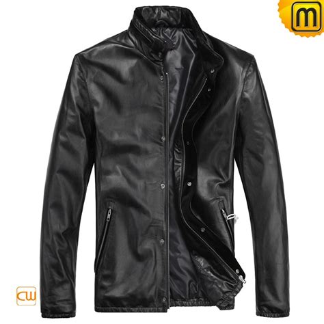 Men s Slim Fit Motorcycle Leather Jacket CW812208