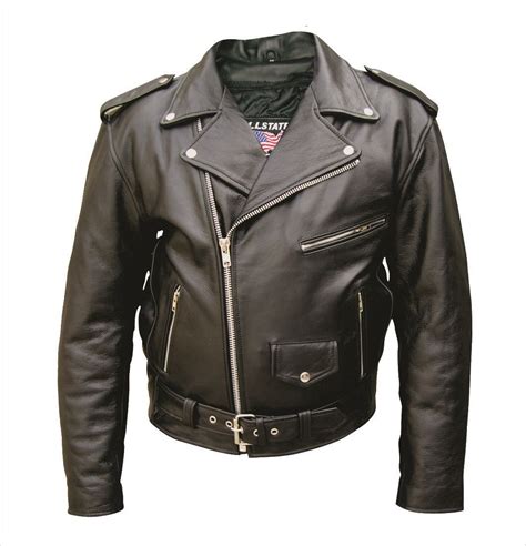 Mens TALL Buffalo Leather Motorcycle Jacket w/ Zip Out Liner