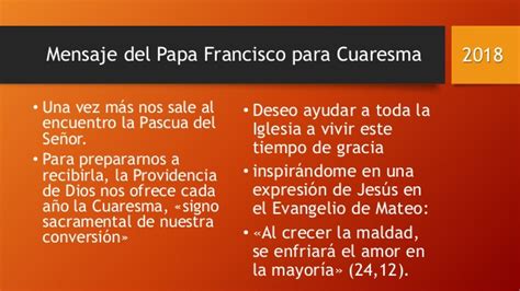 Mensaje Papa Francisco Cuaresma 2018