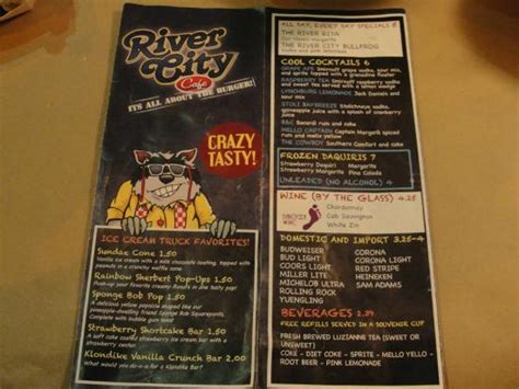 Menu   Picture of River City Cafe, Myrtle Beach   TripAdvisor