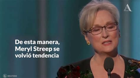 Meryl Streep, contra el odio y racismo de Trump ...