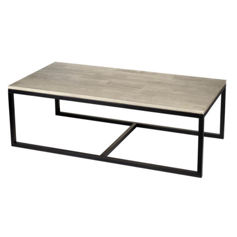 Mesa de centro gris madera con patas negras