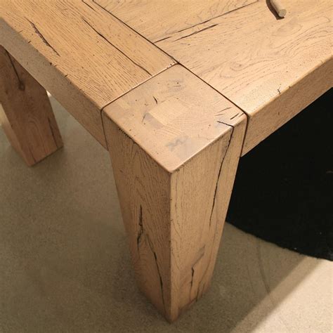 Mesa de comedor de madera maciza de roble rustico patas y ...