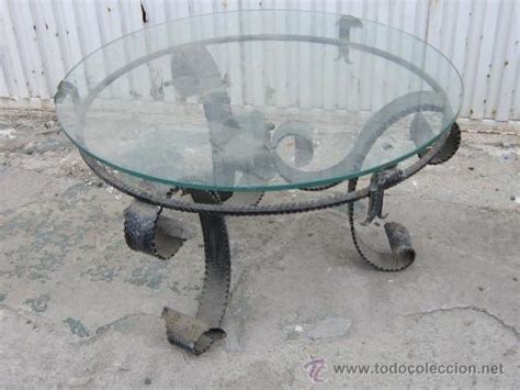 mesa de forja con cristal   Comprar Mesas Antiguas en ...
