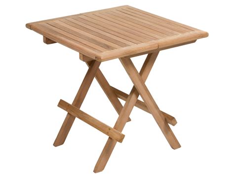 Mesa exterior plegable de madera de teca   Mesas de jardín
