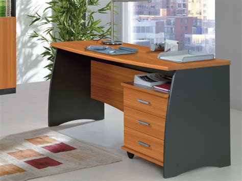 Mesa ordenador color cerezo, mesa escritorio ordenador con ...