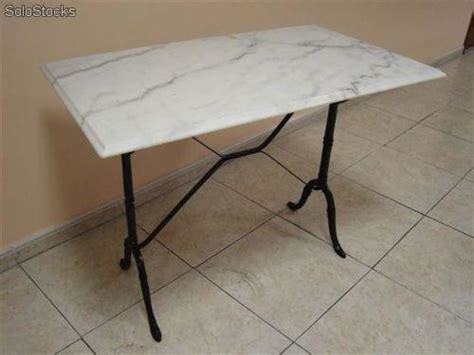 Mesa rectangular de marmol hierro forjado y marmol