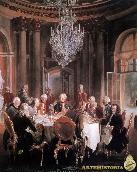 Mesa redonda con Federico II y Voltaire en el Palacio de ...