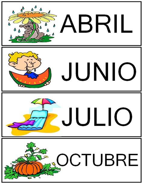 Meses del año en español   Imagui