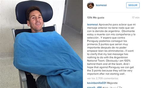 Messi says Instagram post was  not in reference to ...