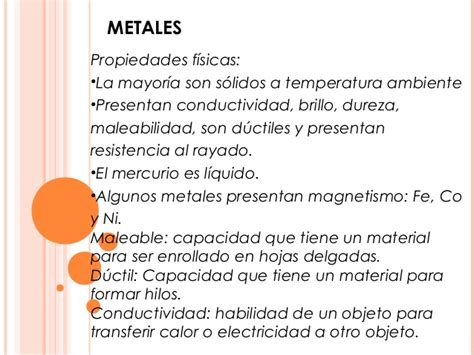 Metales, metaloides y no metales
