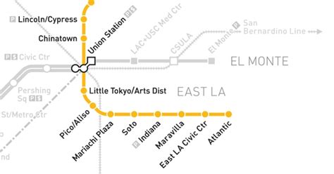 Metro gold line map