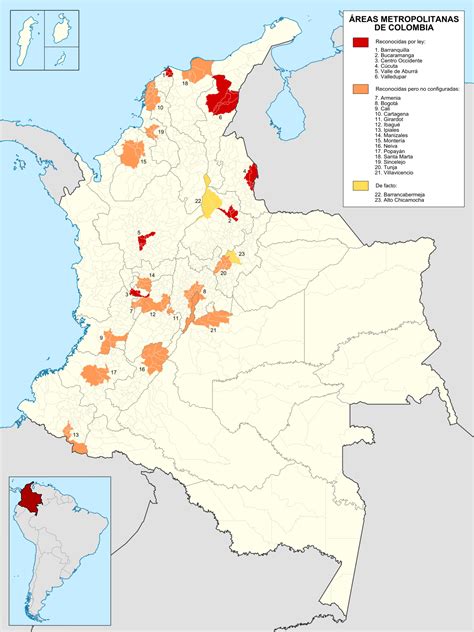 Metropolitan areas of Colombia   Wikipedia