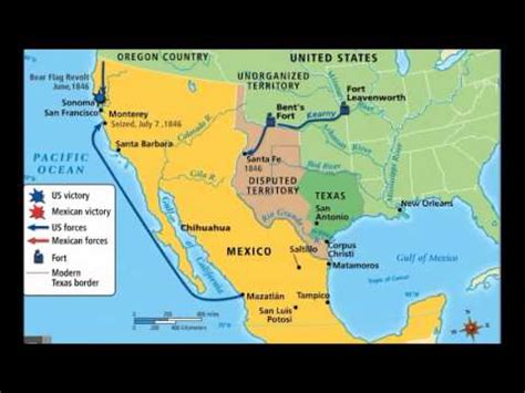 Mexican American War 1846 1847 Animated Map   YouTube