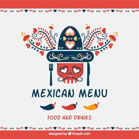 Mexican restaurant menu cover design Vector | Free Download