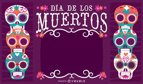 Mexico Dia de los Muertos frame   Vector download