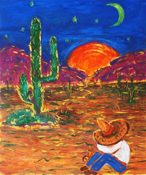 Mexico Impression IIi Painting by Xueling Zou