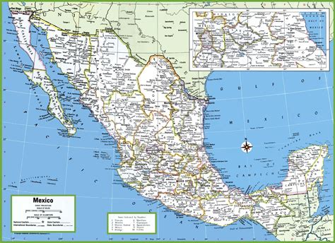 Mexico Map Cities And States
