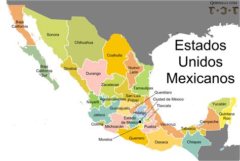 Mexico Map In Spanish