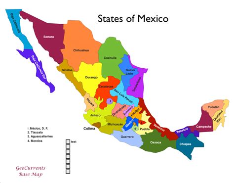 Mexico Map With Capitals Pictures to Pin on Pinterest ...