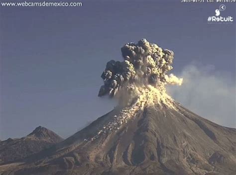 Mexico s Colima Volcano Erupts Captured On Camera