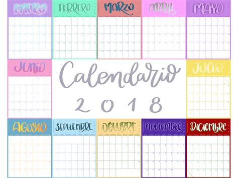 Mi Papel Preferido: Calendario 2018   Con Lettering ...