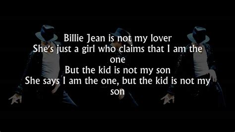 Michael Jackson   Billie Jean  lyrics  [HD]   YouTube