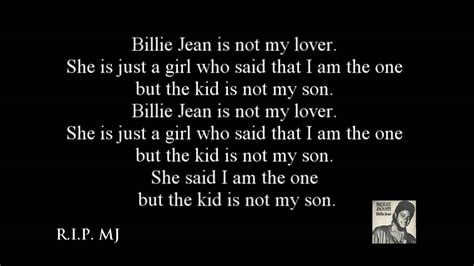 michael jackson billy jean lyrics   YouTube