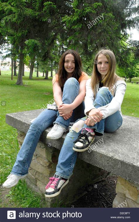 Middle School Girls, Wellsville, New York Stock Photo ...