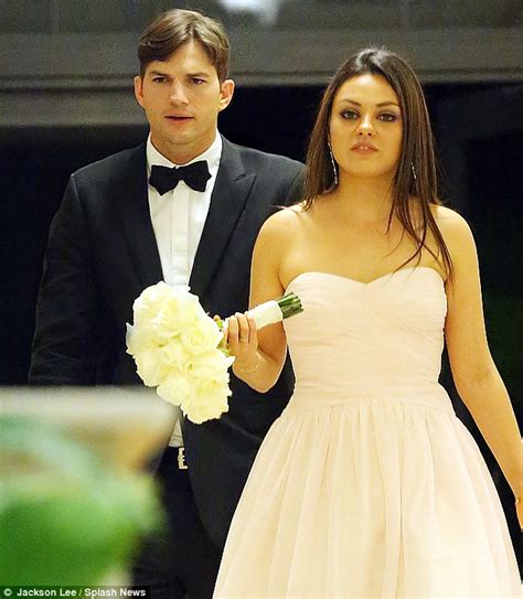 Mila Kunis at brother Michael s wedding with Ashton ...
