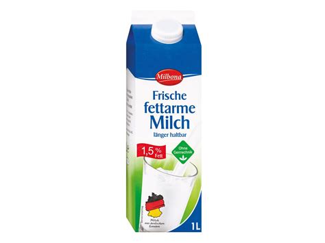 MILBONA Frischmilch 1,5 % Fett   Lidl Deutschland   lidl.de